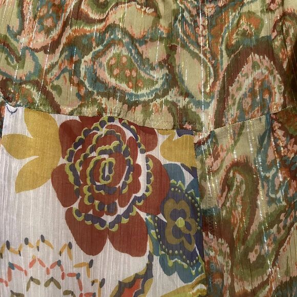 Anu by Natural Vintage 90s / Y2k Multicolor Skirt-Sz XL-Boho-READ-Peasant - Picture 5 of 10